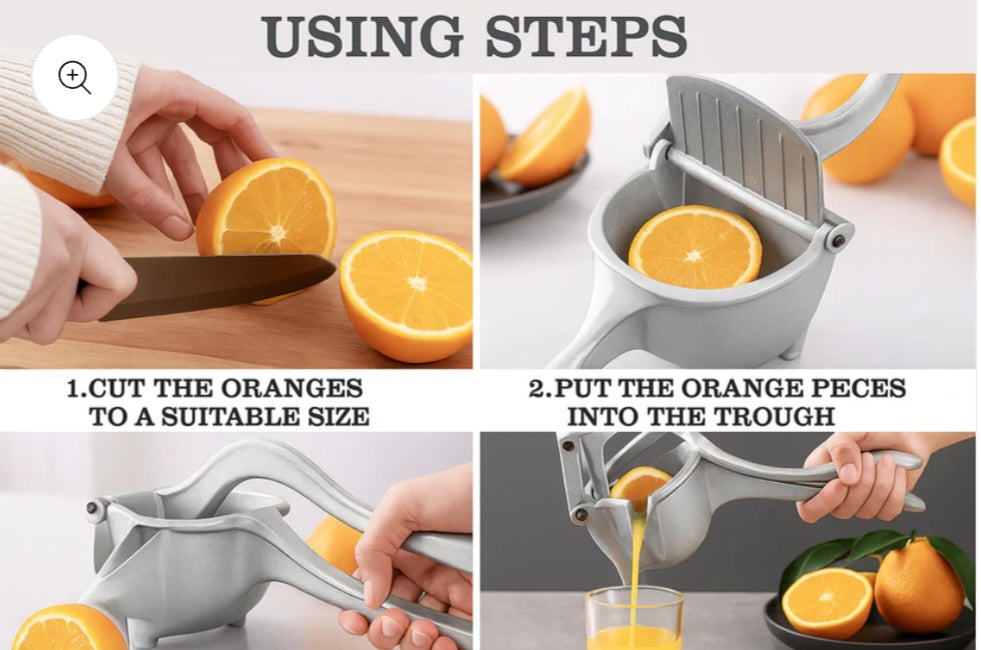 Crypto Kitchenware Heavy-Duty Manual Juicer – Multipurpose Fruit & Citrus Press